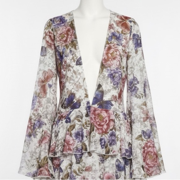 Floral Ruffle Maxi Dress - Picture 2 of 4